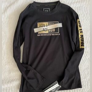 Kids Black Graphic Long Sleeve Shirt